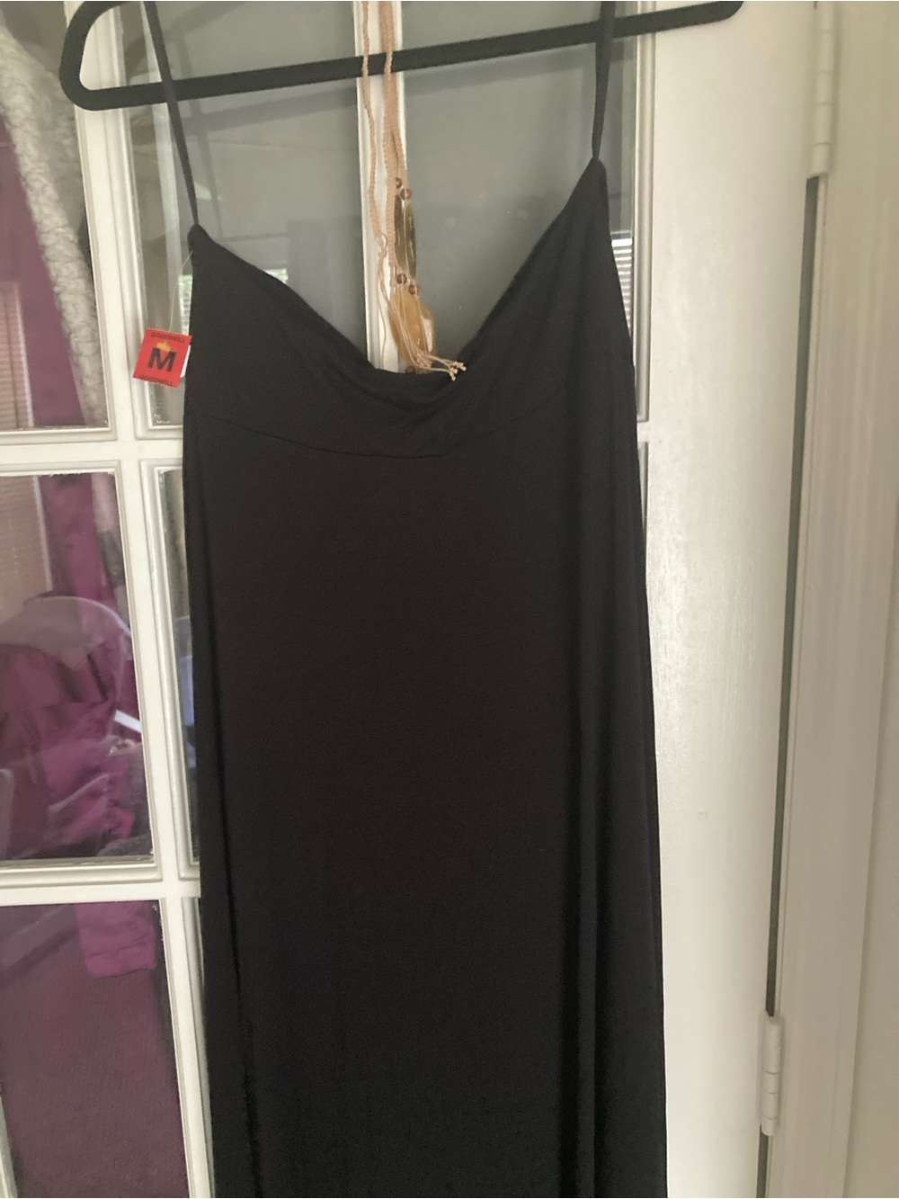 Black halter maxi dress